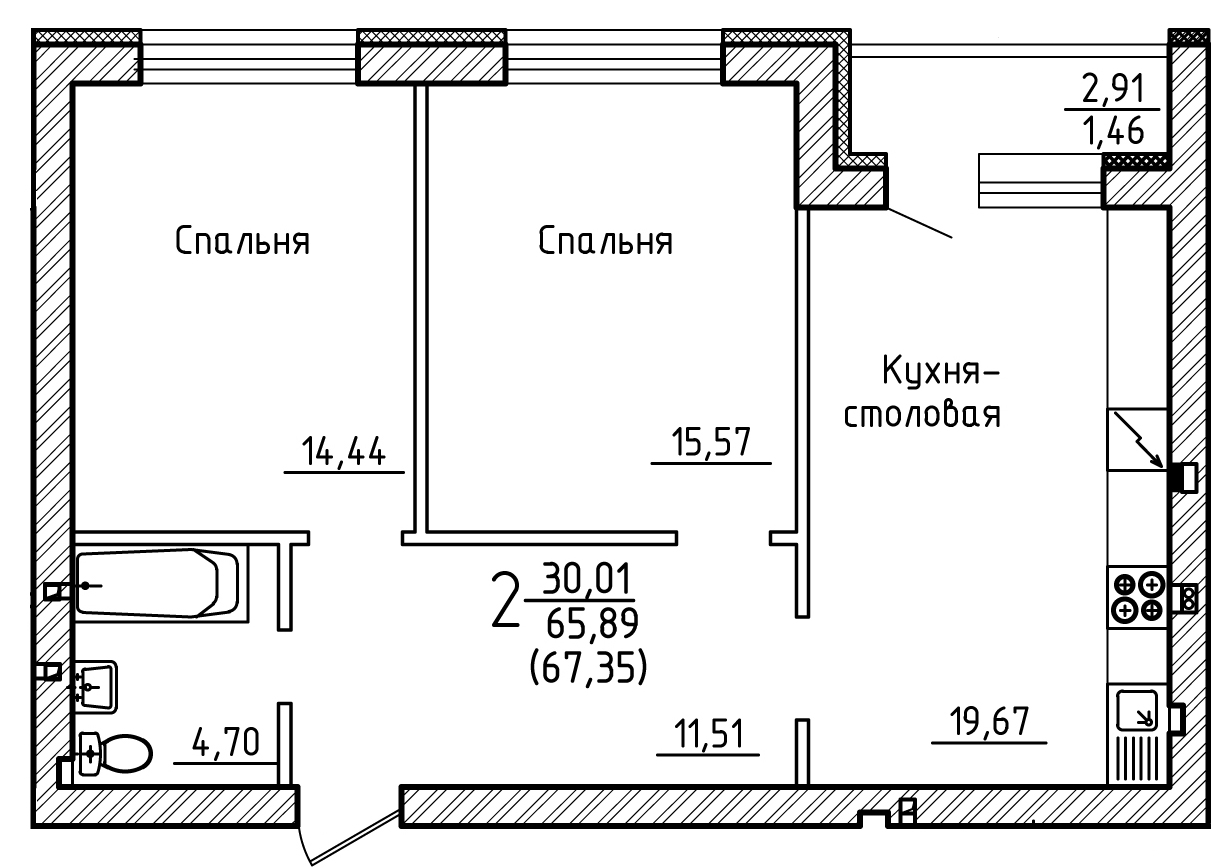 Планировка квартир в Ямном